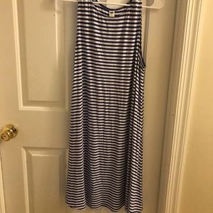 Blue and white striped dress | size L
